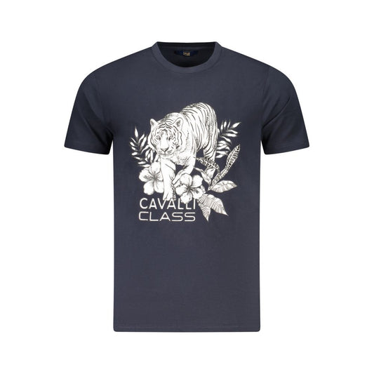 Blaues Herren-T-Shirt aus Baumwolle