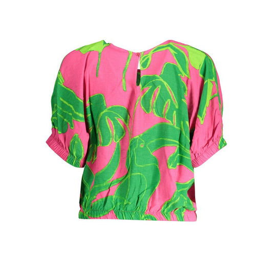 Rosa Viskose Damen Top