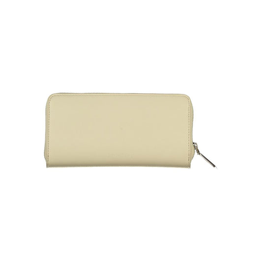 Elegante beige Geldbörse mit Reißverschluss und RFID-Blockierung