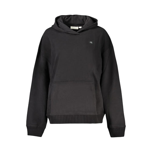 Schwarzer Baumwollpullover für Damen