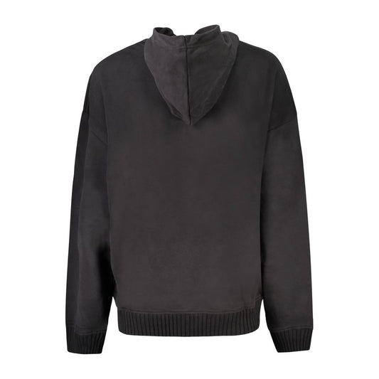 Schwarzer Baumwollpullover für Damen