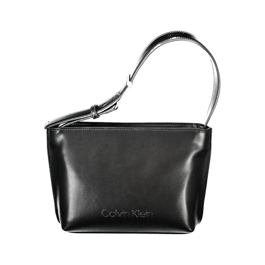 Schwarze Polyester Damen Handtasche