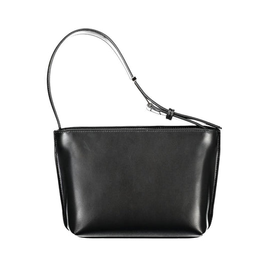 Schwarze Polyester Damen Handtasche