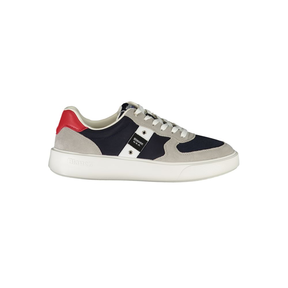 Blaue Leder Herren Sneaker