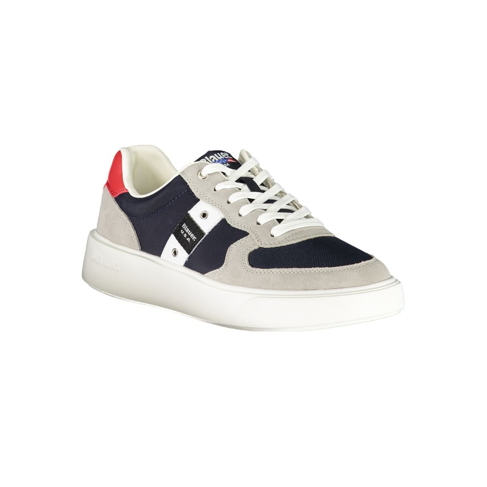 Blaue Leder Herren Sneaker