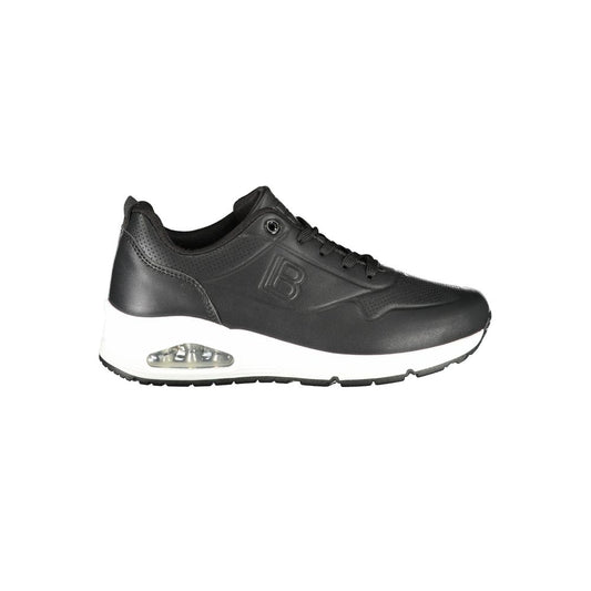 Schwarzer Polyester-Sneaker für Damen