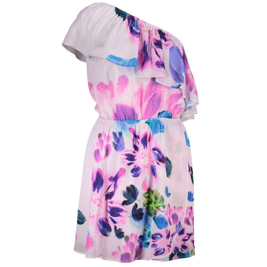 Rosa Viskose Damenkleid