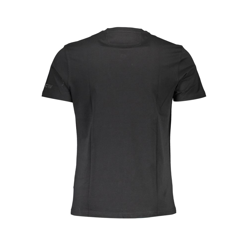 Schwarzes Herren-T-Shirt aus Baumwolle
