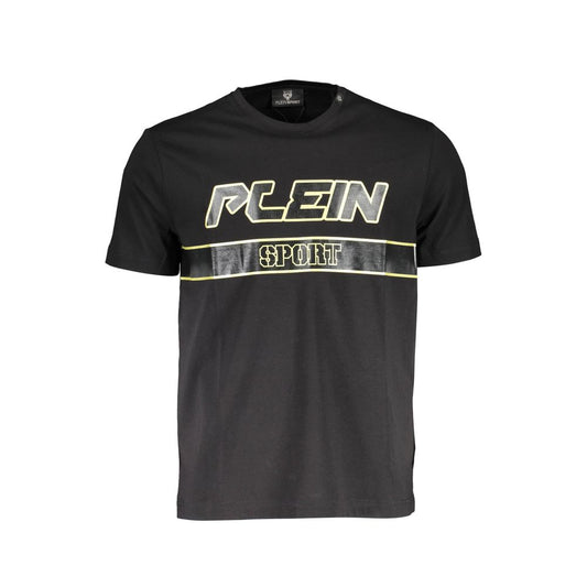 Schwarzes Herren-T-Shirt aus Baumwolle