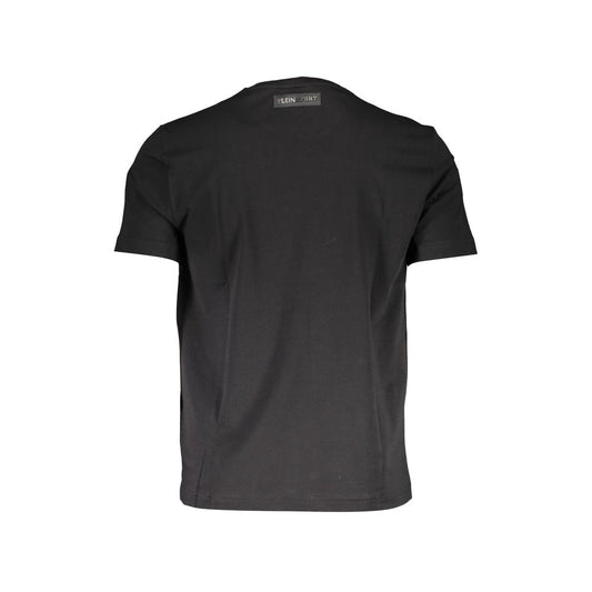 Schwarzes Herren-T-Shirt aus Baumwolle