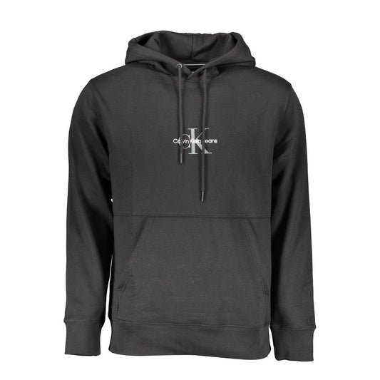 Schwarzer Baumwollpullover für Herren