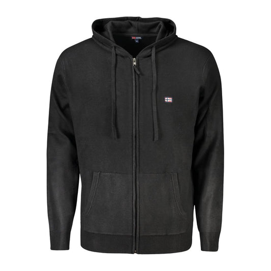 Schwarzer Polyamid-Cardigan für Herren