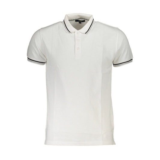 Weißes Herren-Poloshirt aus Baumwolle