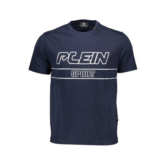 Blaues Herren-T-Shirt aus Baumwolle