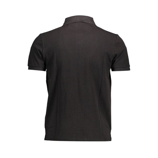 Schwarzes Herren-Poloshirt aus Baumwolle