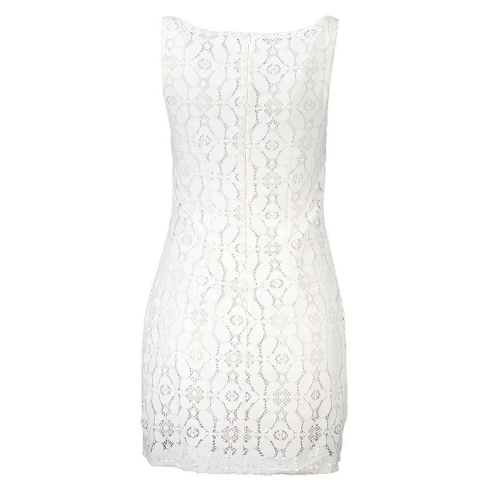Weißes Polyester-Damenkleid