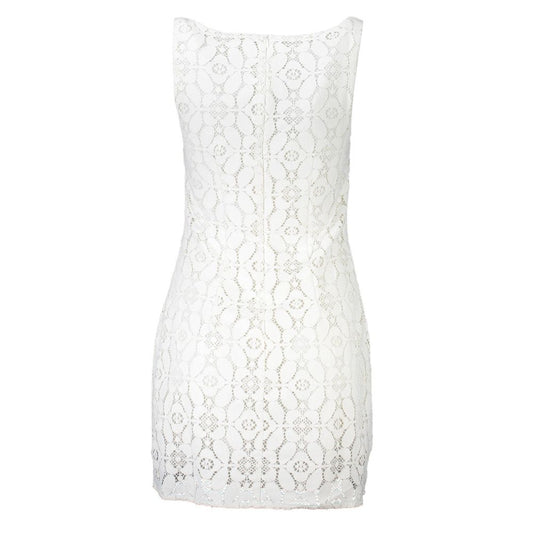 Weißes Polyester-Damenkleid