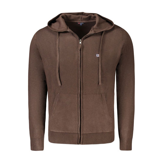 Braune Strickjacke aus Polyamid für Herren