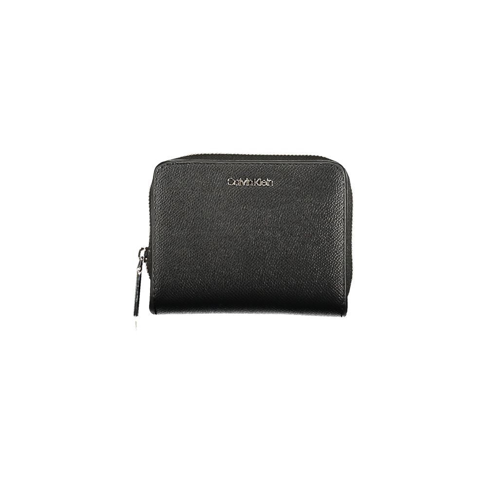 Schwarze Damenbrieftasche aus Polyethylen