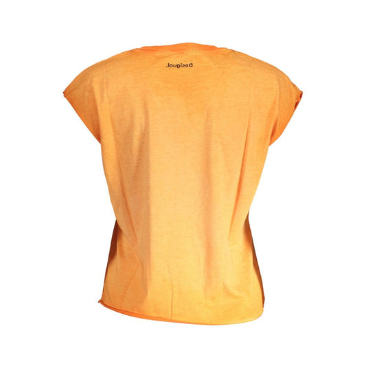Oranges Baumwolltop für Damen