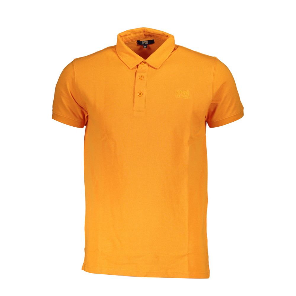 Oranges Herren-Poloshirt aus Baumwolle