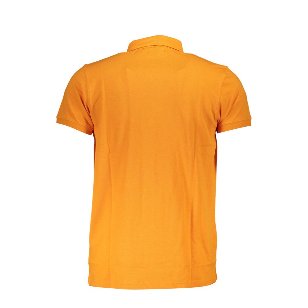 Oranges Herren-Poloshirt aus Baumwolle