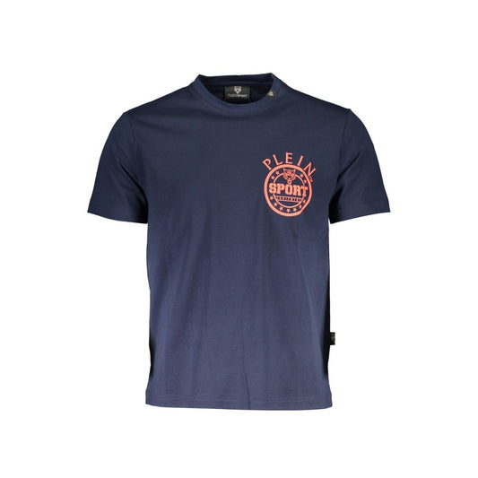 Blaues Herren-T-Shirt aus Baumwolle