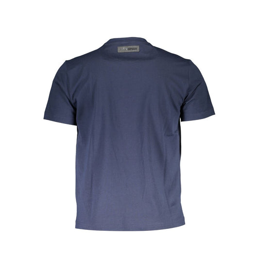 Blaues Herren-T-Shirt aus Baumwolle