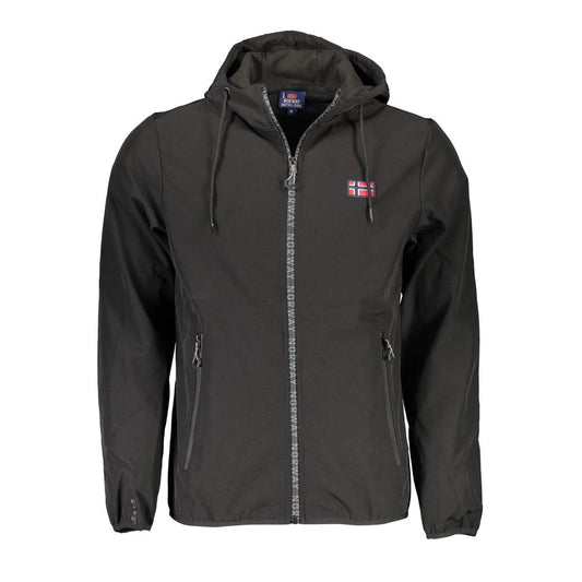 Schwarze Polyesterjacke