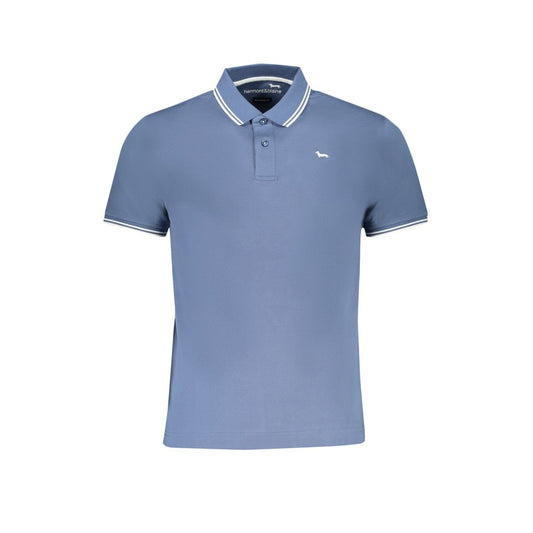 Blaues Poloshirt aus Baumwolle