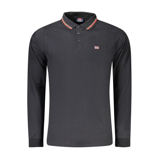 Schwarzes Herren-Poloshirt aus Baumwolle
