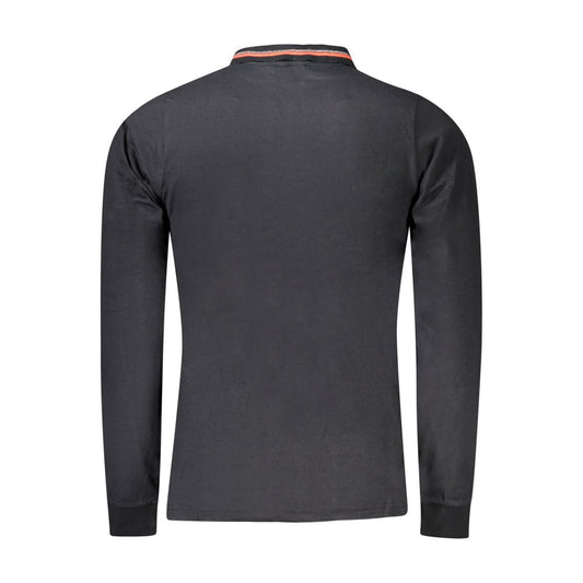 Schwarzes Herren-Poloshirt aus Baumwolle