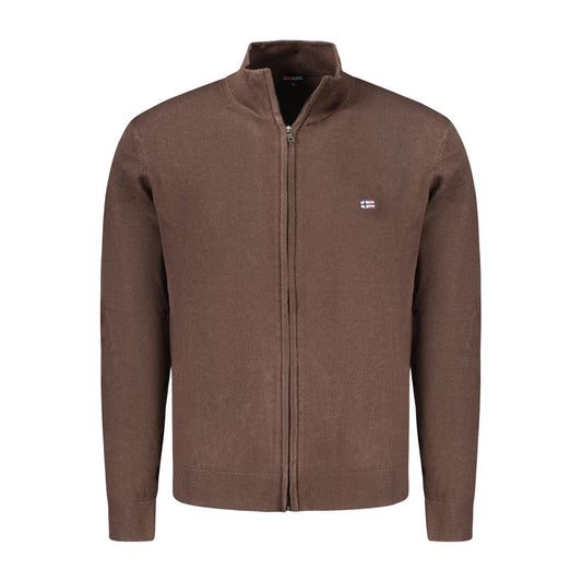 Braune Strickjacke aus Polyamid für Herren