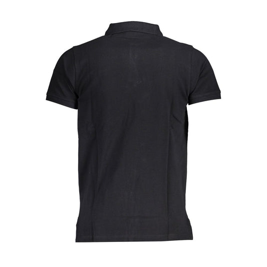 Schwarzes Herren-Poloshirt aus Baumwolle