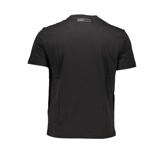 Schwarzes Herren-T-Shirt aus Baumwolle