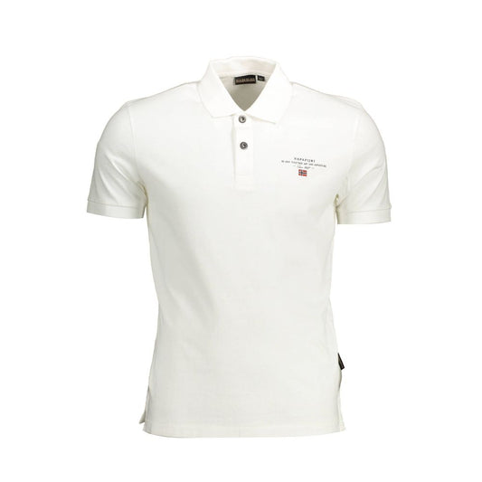 Weißes Herren-Poloshirt aus Baumwolle