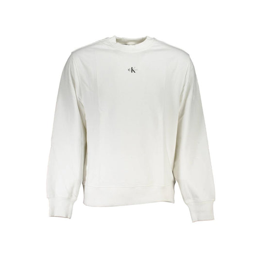 Weißer Baumwollpullover für Herren