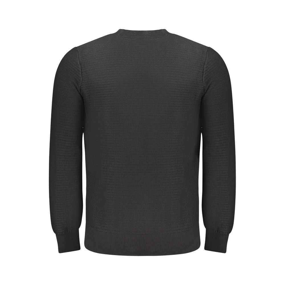 Schwarzer Baumwollpullover für Herren