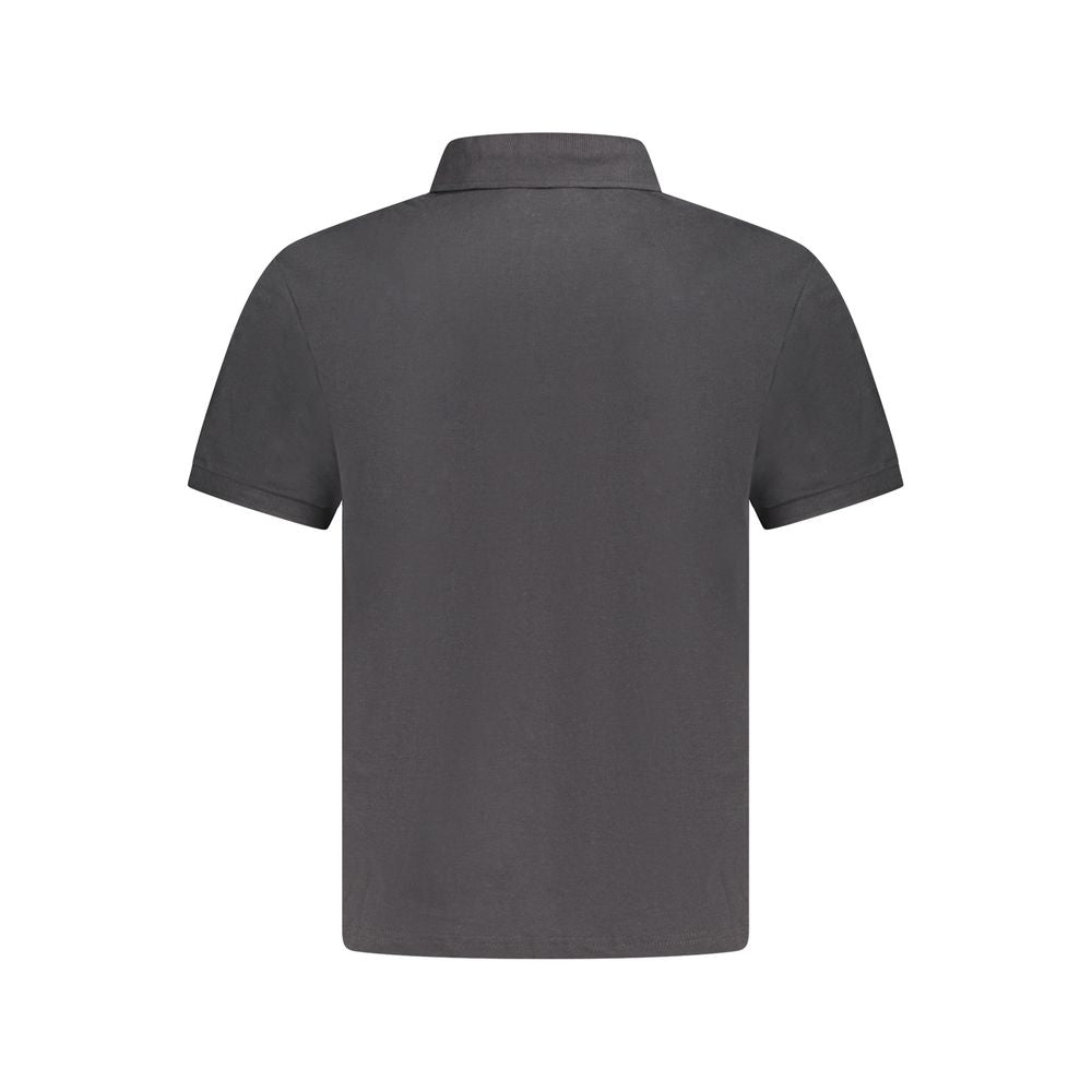 Schwarzes Herren-Poloshirt aus Baumwolle