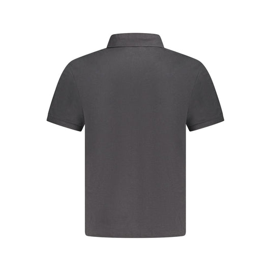 Schwarzes Herren-Poloshirt aus Baumwolle