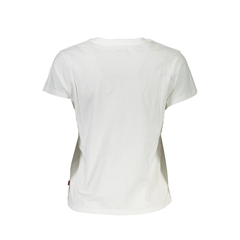 Weißes Damen-T-Shirt aus Baumwolle