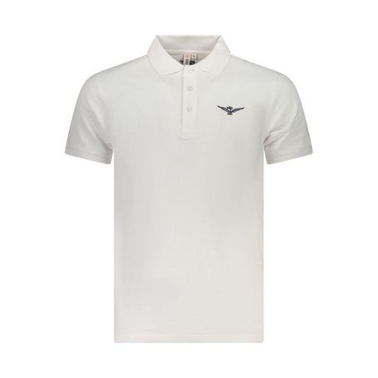 Weißes Poloshirt aus Baumwolle