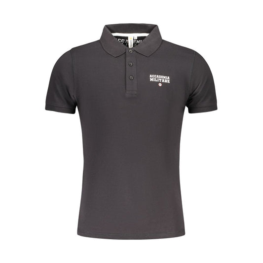 Schwarzes Poloshirt aus Baumwolle