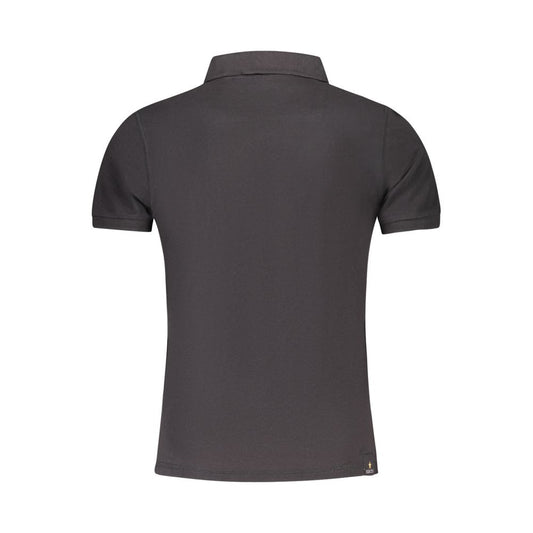 Schwarzes Poloshirt aus Baumwolle
