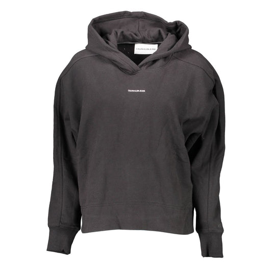 Schwarzer Baumwollpullover für Damen