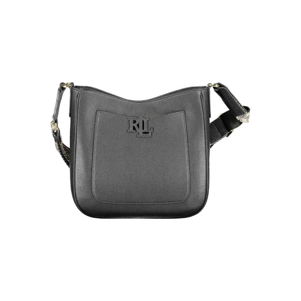 Schwarze Lederhandtasche