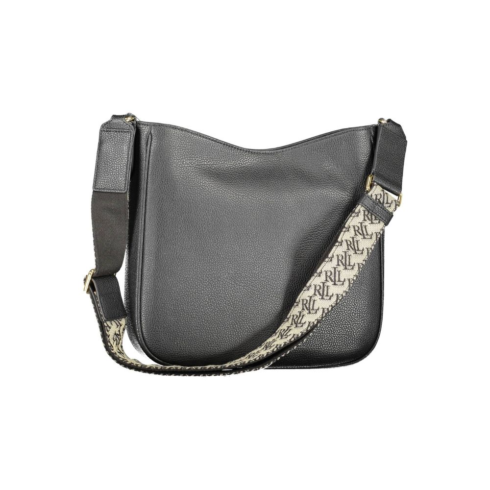 Schwarze Lederhandtasche