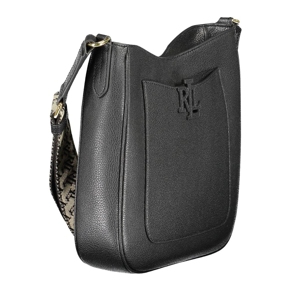 Schwarze Lederhandtasche