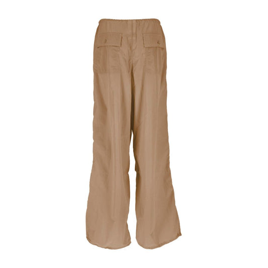 Brown Nylon Jeans & Pant