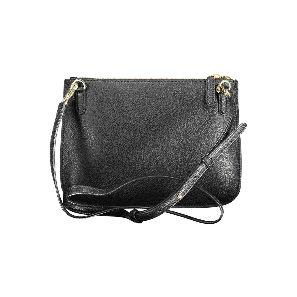 Schwarze Lederhandtasche